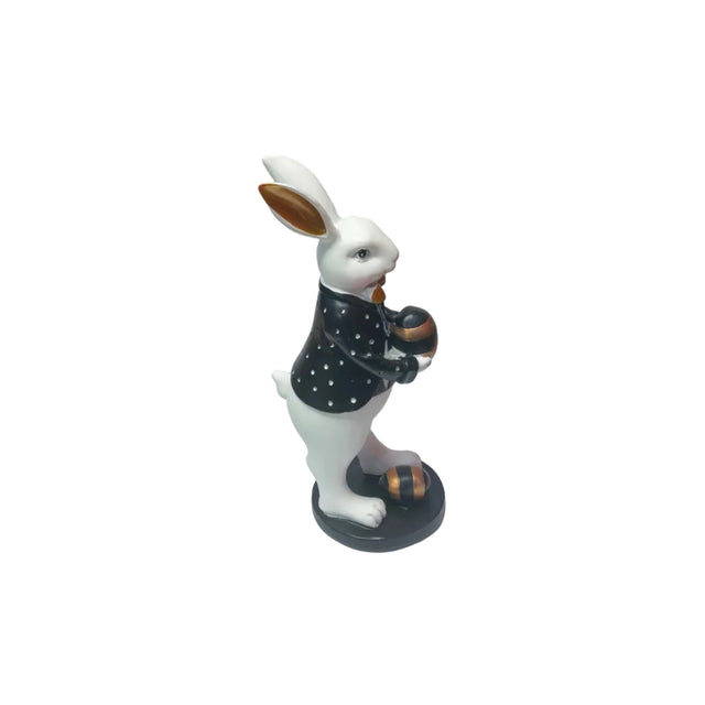 Rabbit with gold & black egg - Boy 30cm