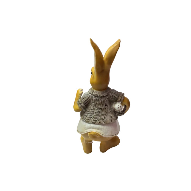 Rabbit with egg in basket 27cm
