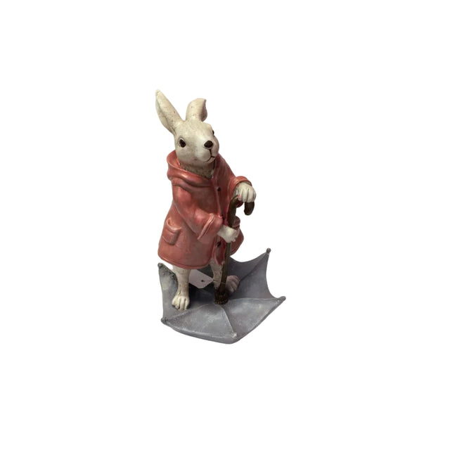 Rabbit with open umbrella 24cm
