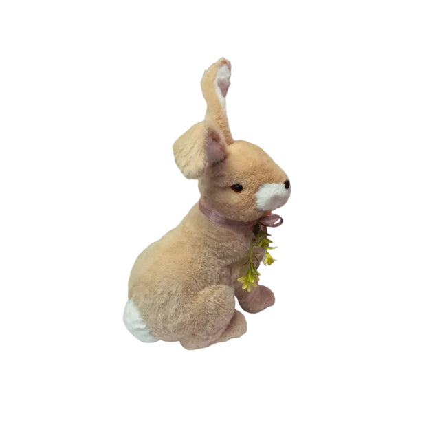 Rabbit with pink flowers and legs apart 35cm