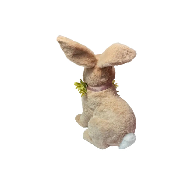 Rabbit with pink flowers and legs apart 35cm
