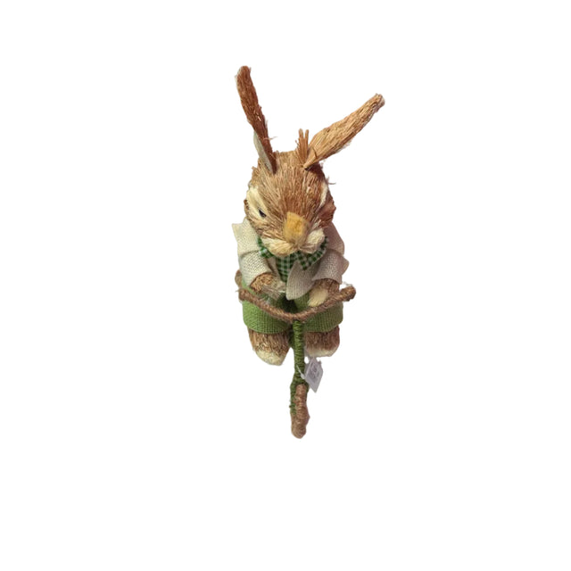 Grass Bunny On Bicycle 38cm