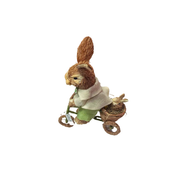 Grass Bunny On Bicycle 38cm