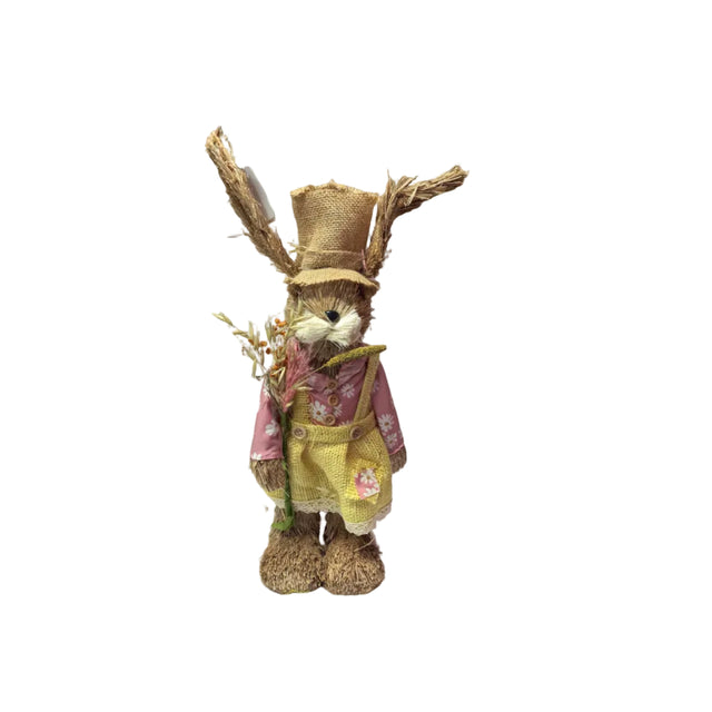 Bunny Grass girl with flower 45cm