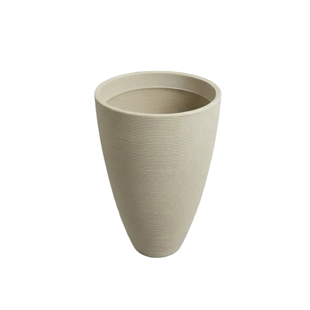 Flowerpot ribbed 45x22x69cm - Sand colour