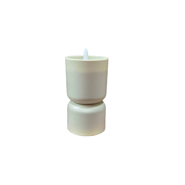 LED Candle 7.5x13cm - Ivory