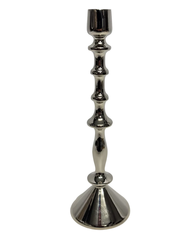 Candle Holder 25cm - Nickel