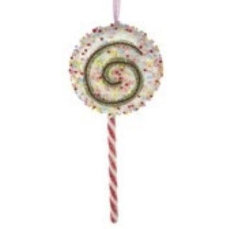 Styrofoam lollipop green- 17.78cm Hanging ornament