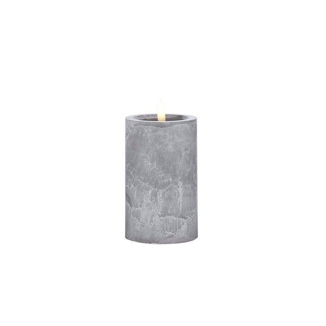 Led candle 7.5x15cm - Concrete look