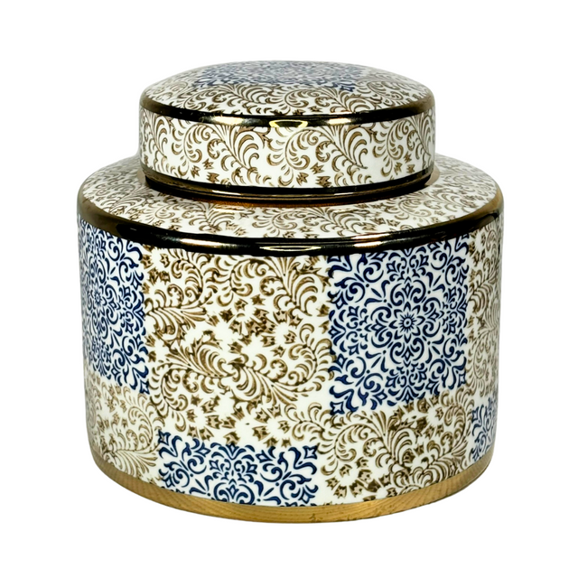 Ginger Jar Blue & White 20X18Cm