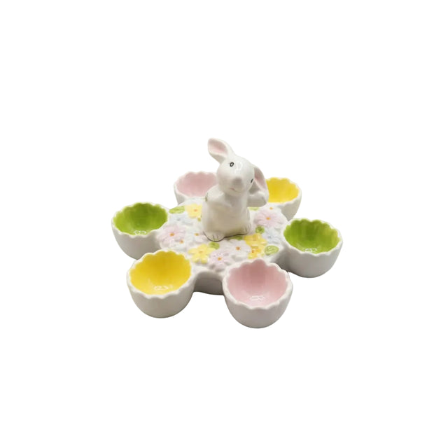 Egg platter with bunny 21x21cm