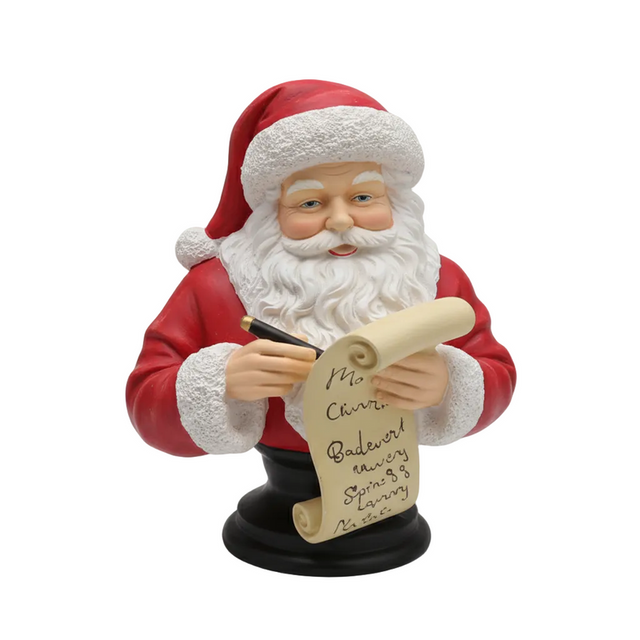 Santa reading a naughty & nice list 27x22x35.5cm