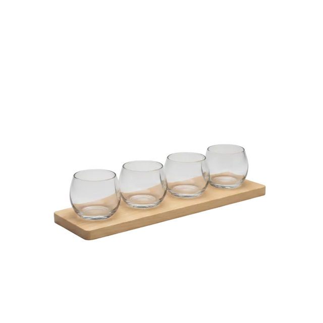 Serving set 5psc with bamboo tray 30x90x1cm