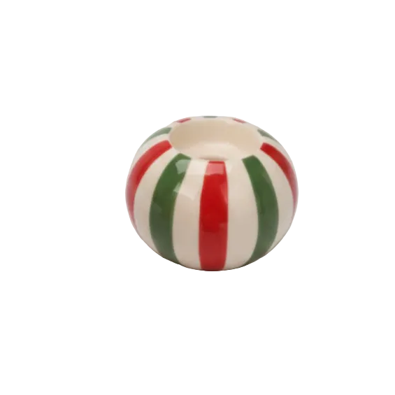 Tealight holder 10x10x7.5cm - with vertical lines