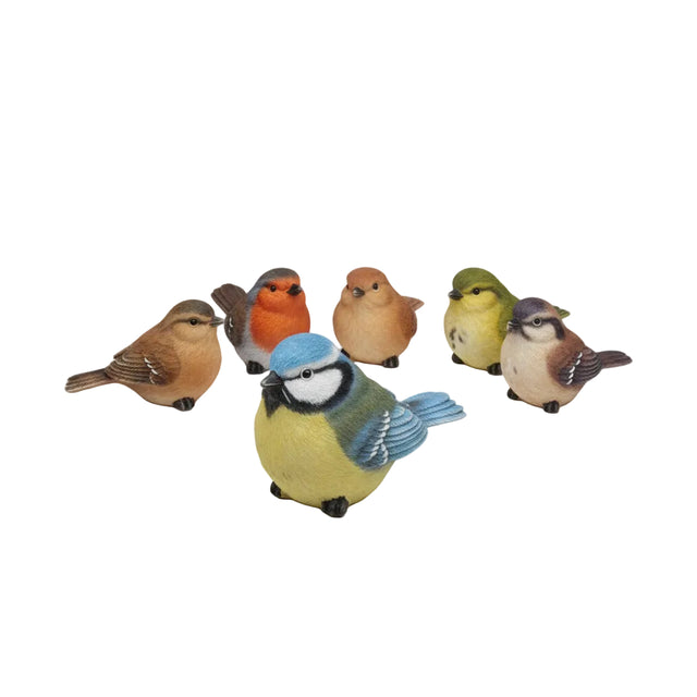 Bird, polystone 12.5x6.5x9cm - Assorted colours each