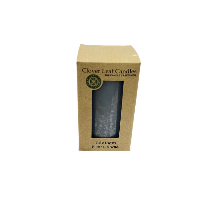 Candle Pillar Grey 7.5x13cm