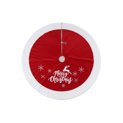 Tree skirt red - Merry Christmas 120cm