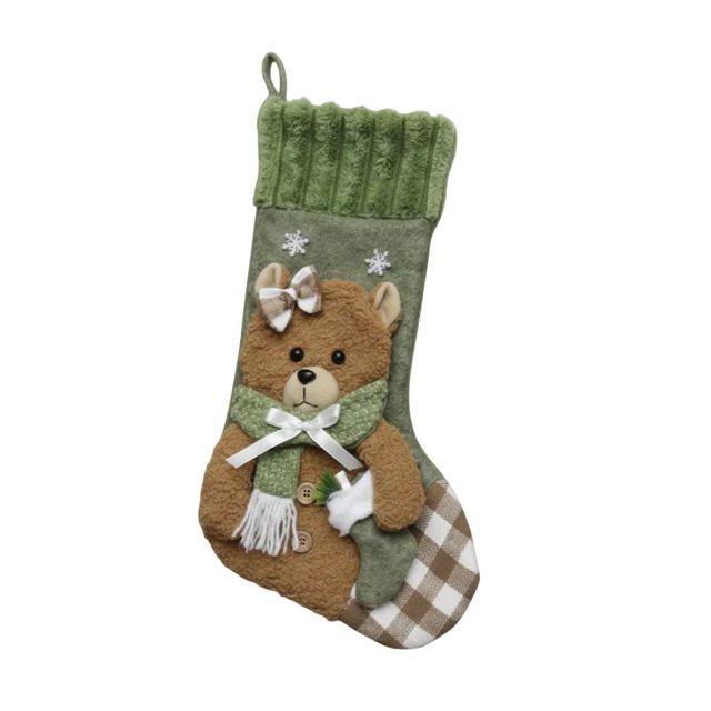 Bear stocking 45x18cm - girl