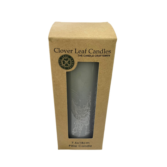 Candle Pillar Grey 7.5x18cm