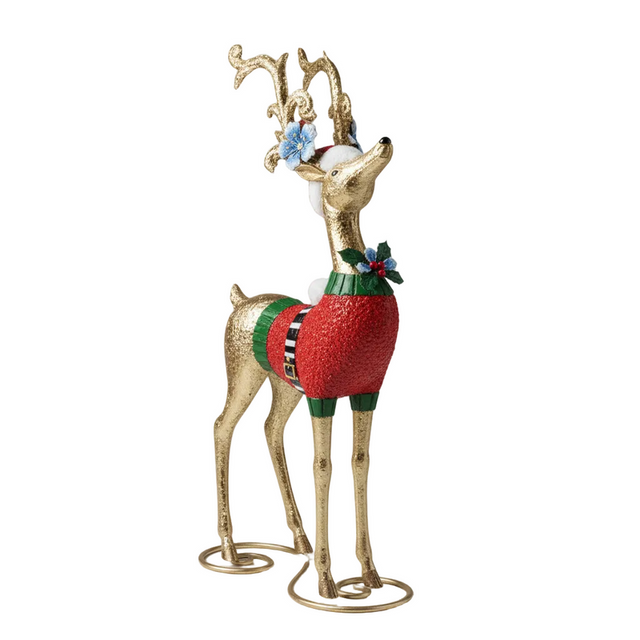Gold metal deer 53x29x42cm