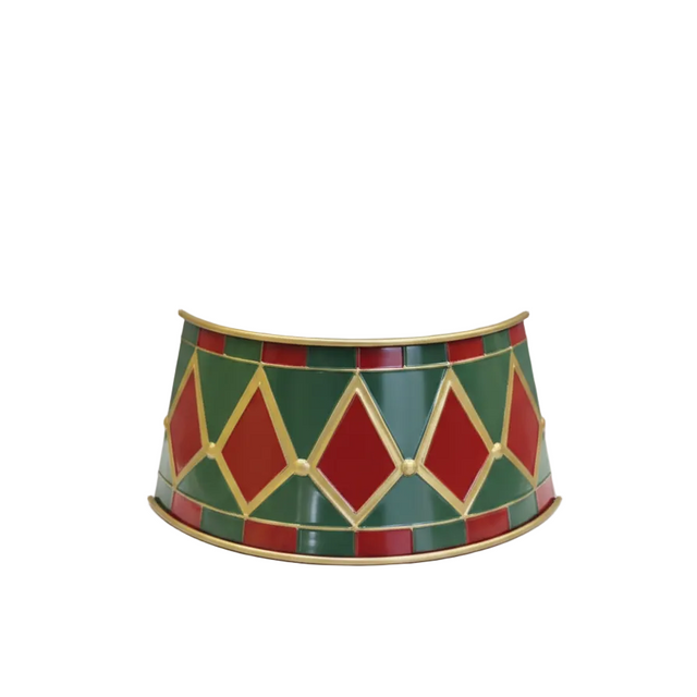 Christmas tree skirt - red, green & gold 66x66x23cm