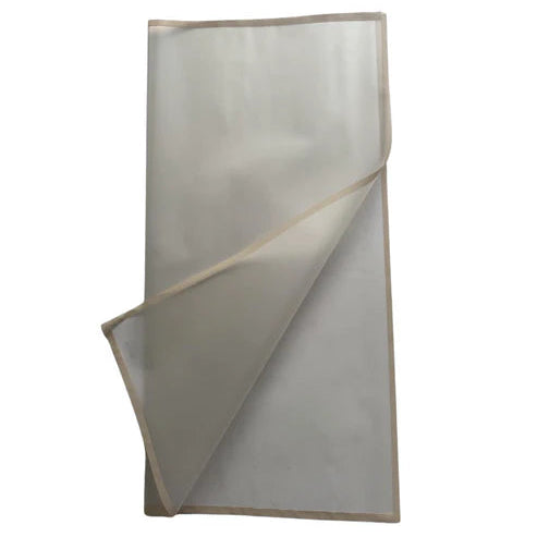 Flower sleeve transparent grey with brown boarder - Pack of 20