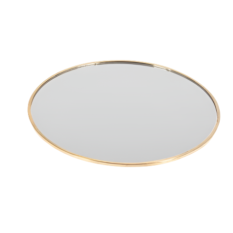 Plate Mirror 25cm Gold - Round