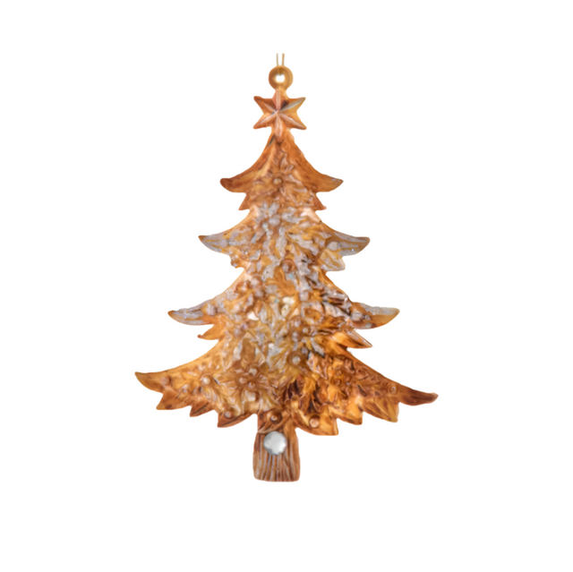 Gold Plastic Tree Hanging Ornament 13.97Cm