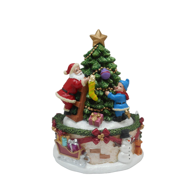 Revolving Santa with Christmas tree