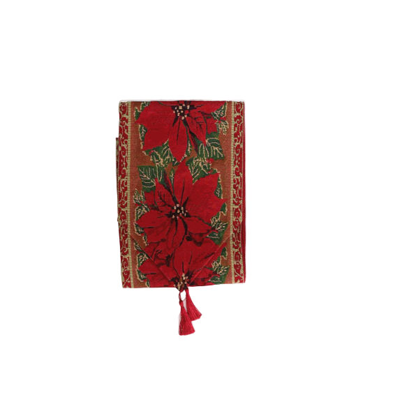 Christmas table runner 33x240cm - Red Poinsettia's
