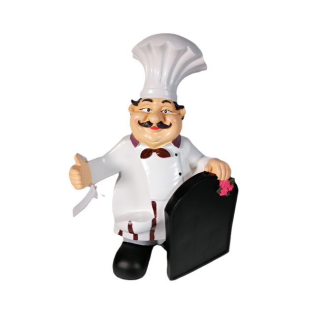Chef with Menu Board 21X14X37cm