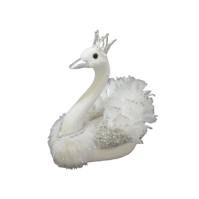 White swan with crown small