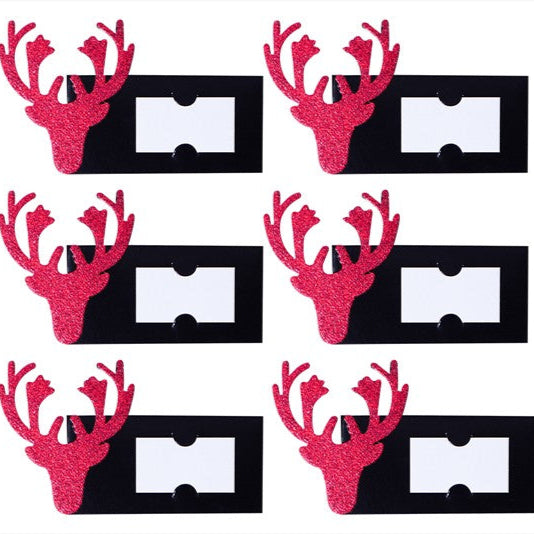 Name Cards 6 Red Reindeer