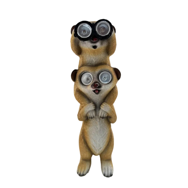 Solar Two Meerkats With Binoculars 28cm