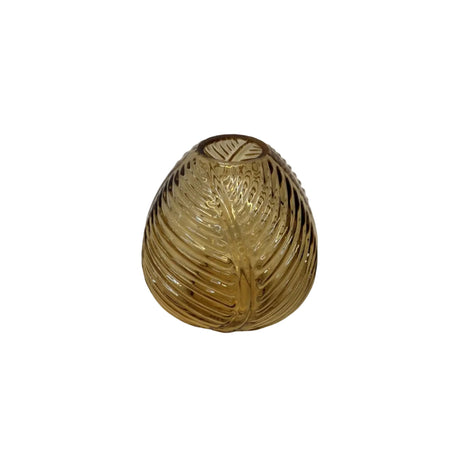 Leaf bud vase 12cm - amber