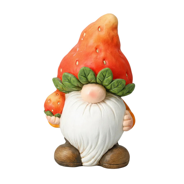 Gnome standing 20x15x32cm - Strawberry Hat