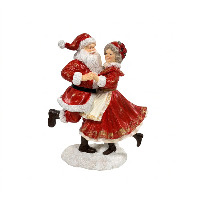 Mr And Mrs Claus Dancing 19x11x23cm