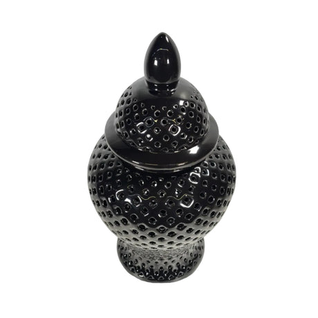 Ginger jar lattice black 27x27x47cm