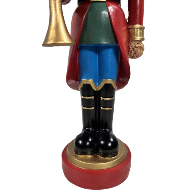 Bear nutcracker with red, gold, green & blue outfit 46cm