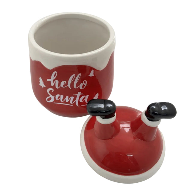 Storage Jar - Hello Santa