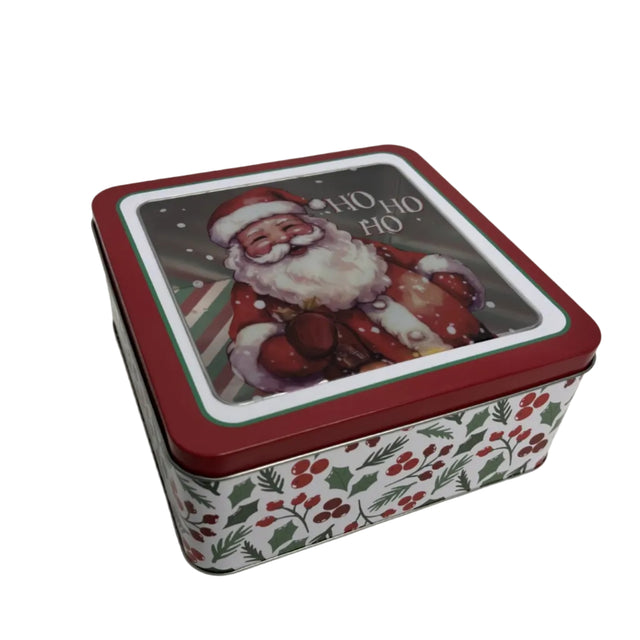 Ho Ho Ho Storage Tin Square 19x19x8.5cm