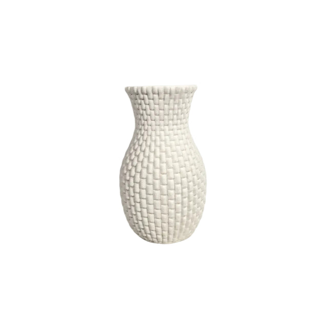 White Ceramic Hobnail Vase 11.8x19.4cm