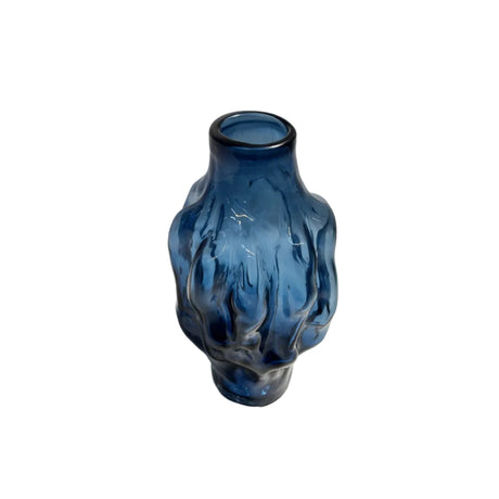Spiral Design Vase Blue 8x33cm