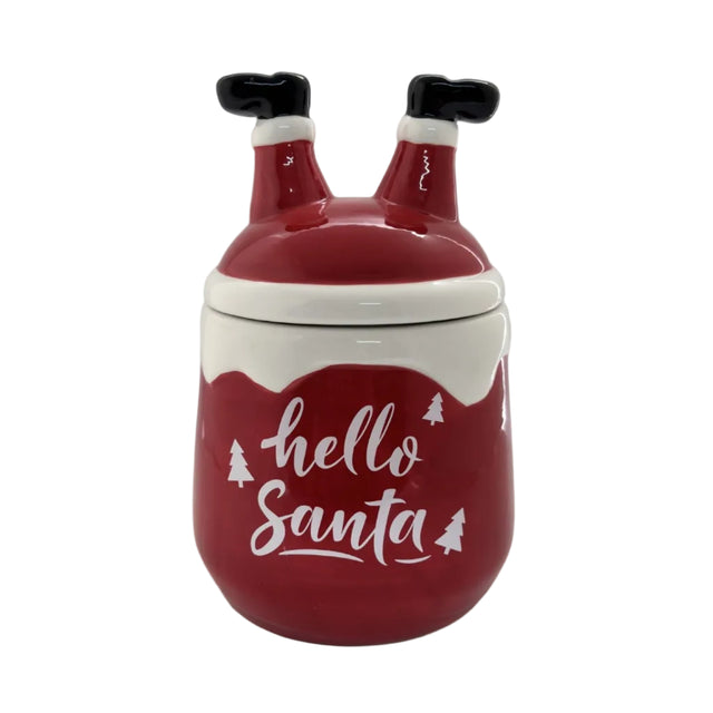 Storage Jar - Hello Santa
