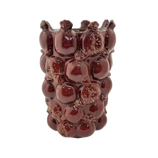 Red Pomegranate Vase 15x23cm