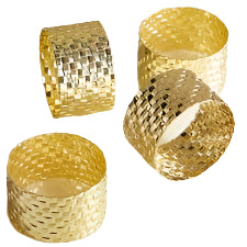 Napkin Rings x4 Gold