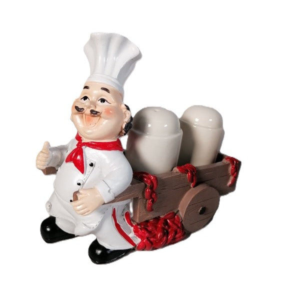 Chef With Wagon And Thumbs Up 17X10X17cm