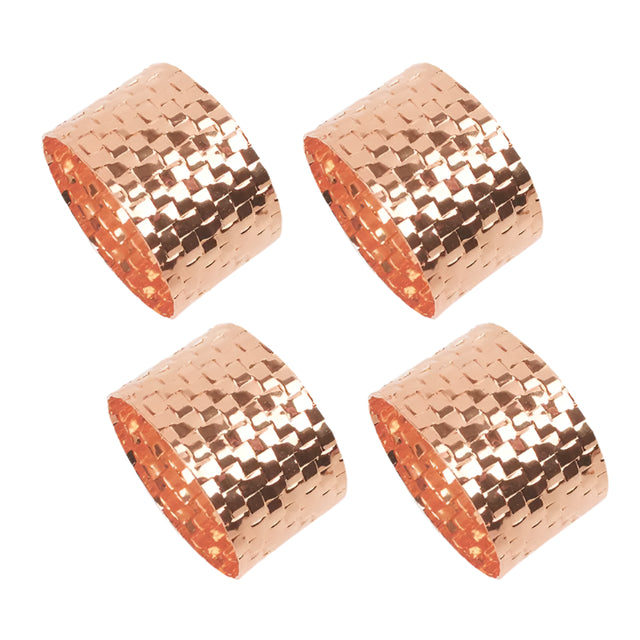 Napkin Rings x4 Rose Gold