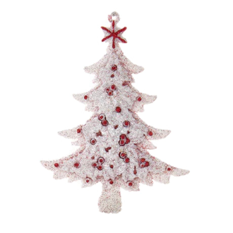 White Christmas Tree With Bow (12.7cm)